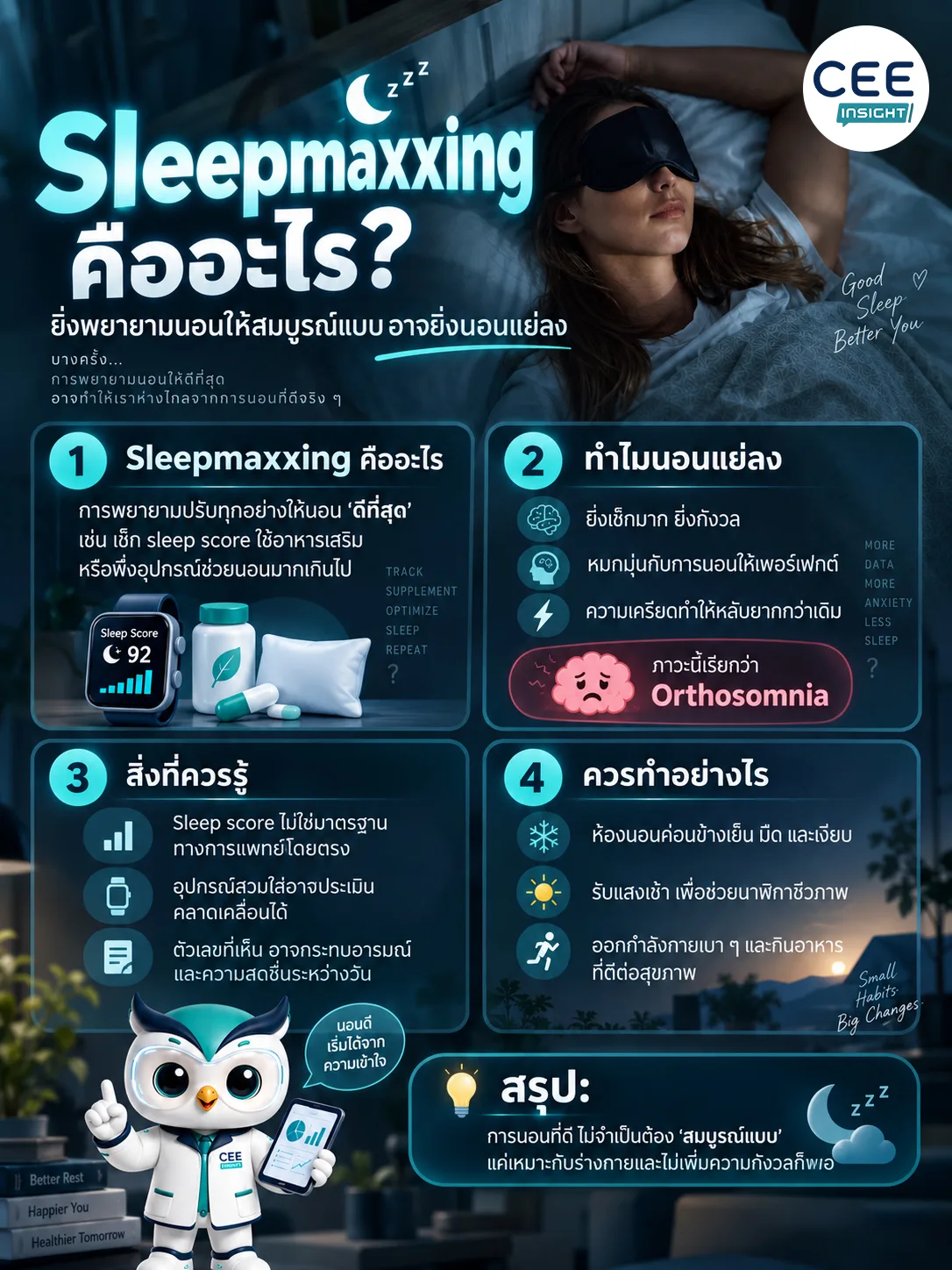ทำความรู้จัก Sleepmaxxing ภาวะที่ ยิ่งพยายามนอนให้สมบูรณ์แบบ "อาจนอนแย่ลง"